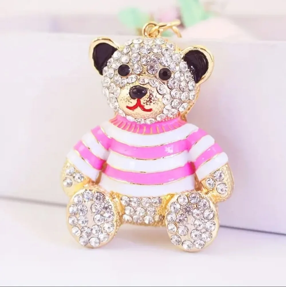 Rhinestone Bear Charm or Keychain - Picture 5 of 5